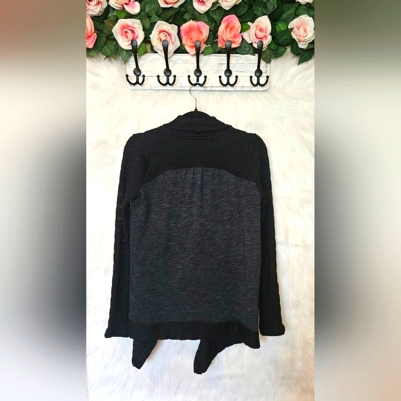 Lucky Brand Waterfall Collar Duo Knit Cardigan - Picture 5 of 7